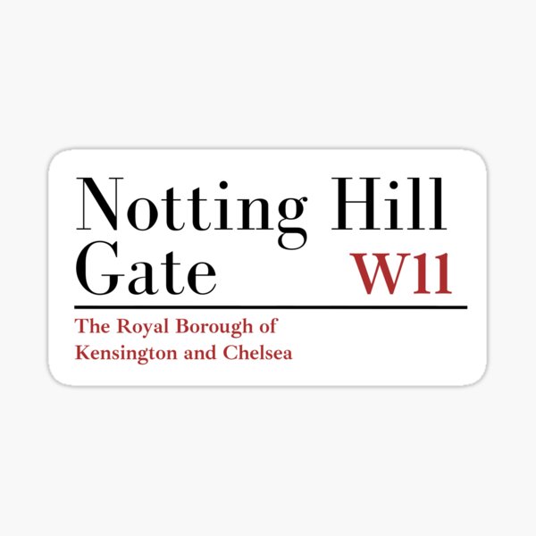 Item preview, Notting Hill London Street sign Sticker designed and sold by camparker.