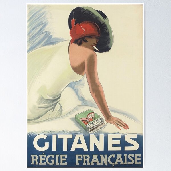 GITANES CIGARETTES Poster