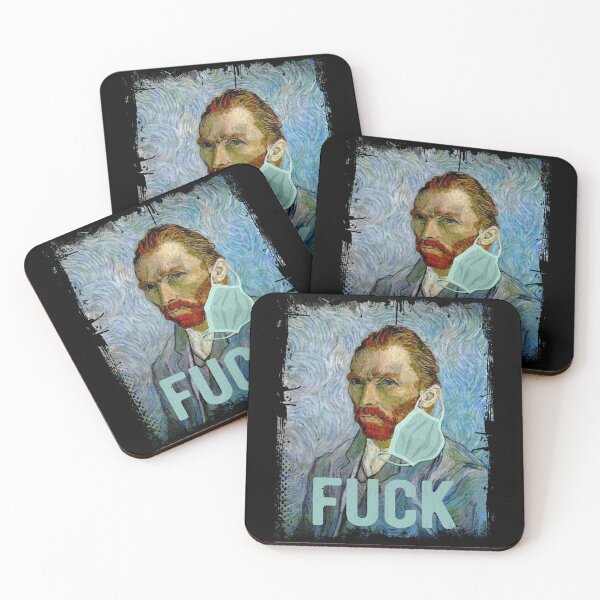 Item preview, Van Gogh Self Portrait With Mask Funny Famous Painting Spoof designed and sold by PandaPope.