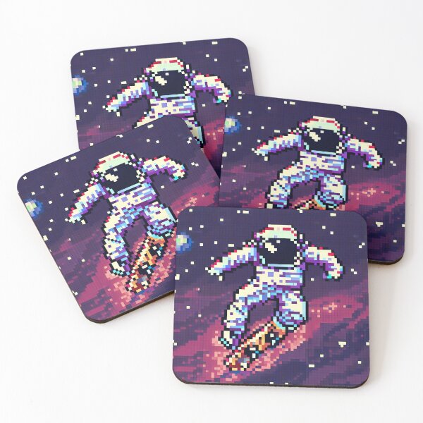 Item preview, Astronaut on skate pixels designed and sold by ElliOzy.
