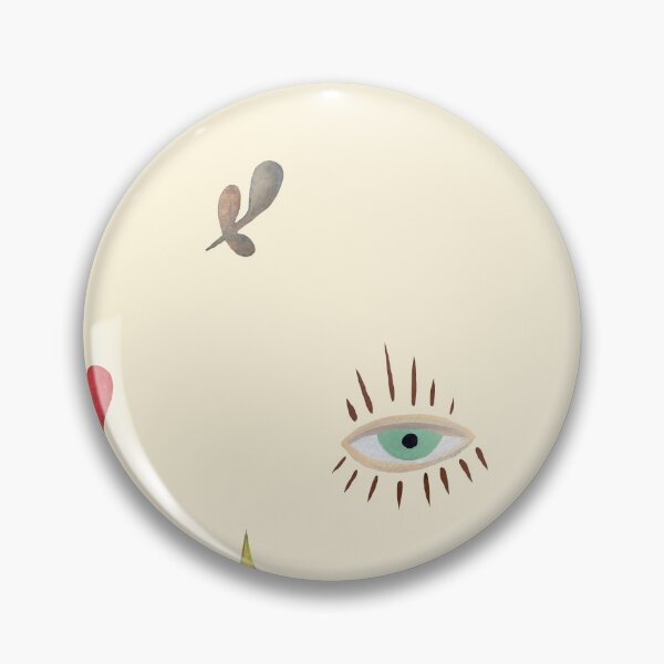 Item preview, Eye heart esoteric mystic beige pattern watercolor designed and sold by Yana Mustafina | Boho Soulful Designs.