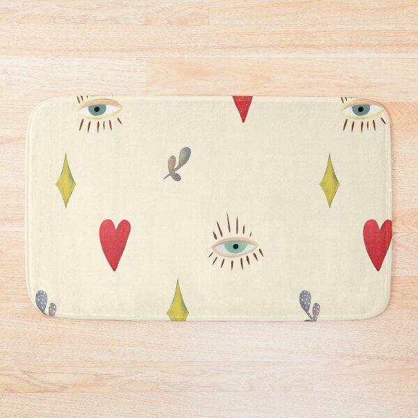 Item preview, Eye heart esoteric mystic beige pattern watercolor designed and sold by Yana Mustafina | Boho Soulful Designs.