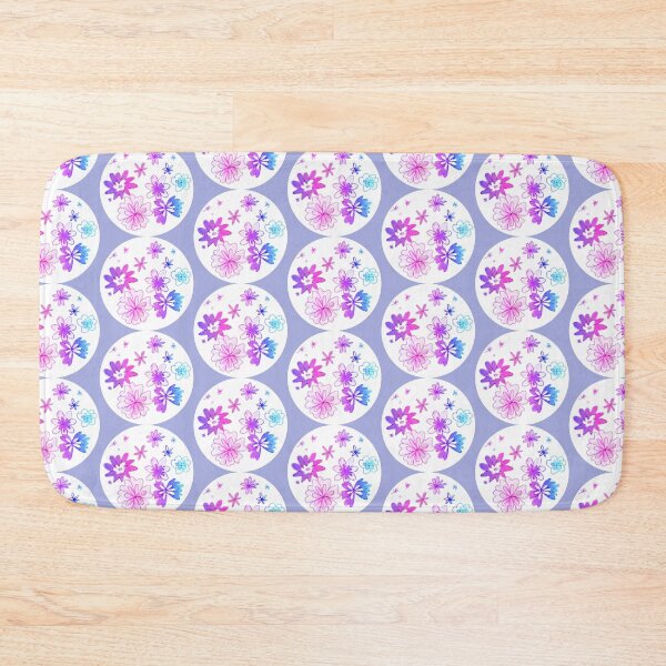 Item preview, Pastel blue violet marker floral painting pattern | Light blue purple marker flowers drawing pattern designed and sold by lausn.