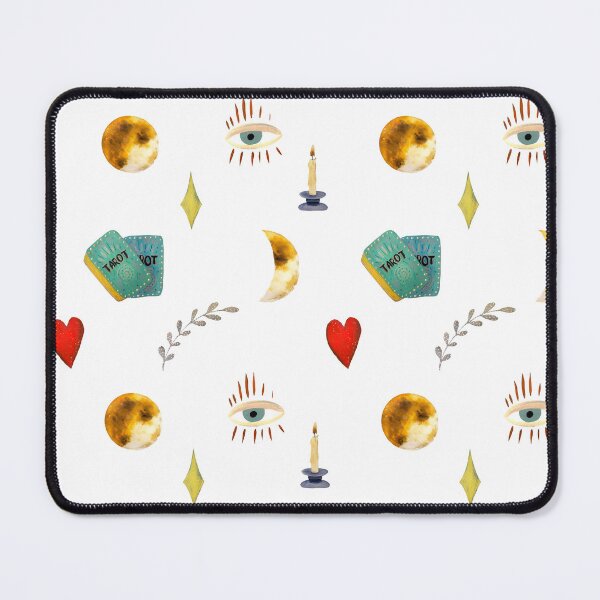Item preview, Tarot candle moon mystic sign pattern watercolor designed and sold by Yana Mustafina | Boho Soulful Designs.