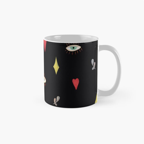 Item preview, Eye heart esoteric mystic black pattern watercolor designed and sold by Yana Mustafina | Boho Soulful Designs.