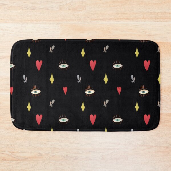 Item preview, Eye heart esoteric mystic black pattern watercolor designed and sold by Yana Mustafina | Boho Soulful Designs.