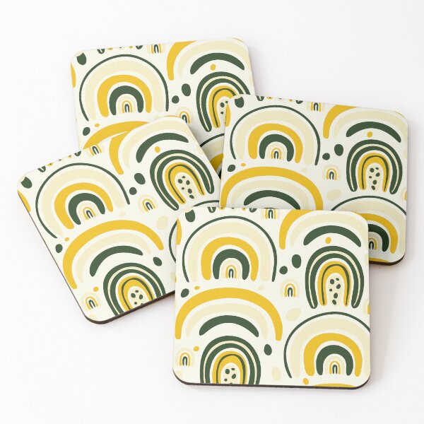 Item preview, Modern rainbow-style seamless pattern in green and yellow designed and sold by Acim0.