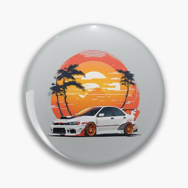 Item preview, Ai Generated Retro JDM Mitsubishi Lancer Evolution designed and sold by AiArtMerch.
