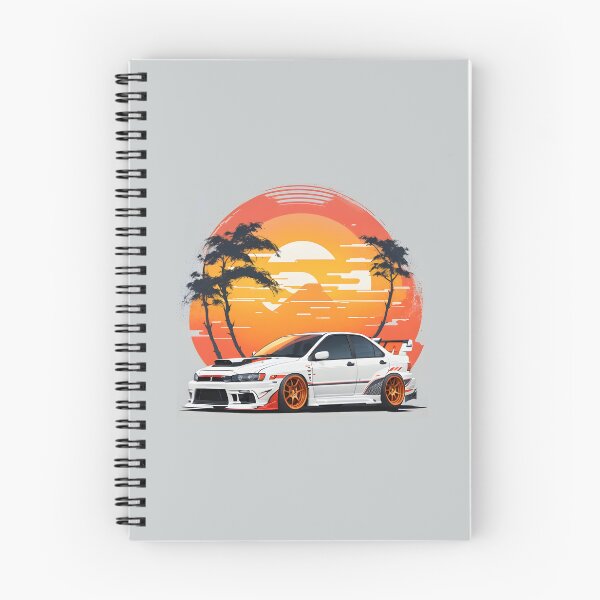 Item preview, Ai Generated Retro JDM Mitsubishi Lancer Evolution designed and sold by AiArtMerch.