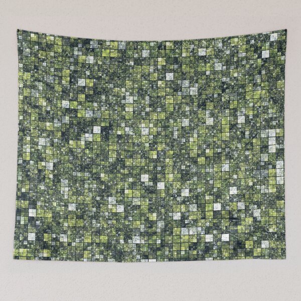 Item preview, Abstract Tiny Check Pattern in Black Green and White designed and sold by Trevor Hirst.