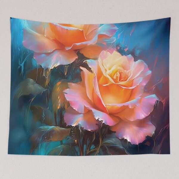 Item preview, Glowing Roses painting 3 designed and sold by Art by Lilia.