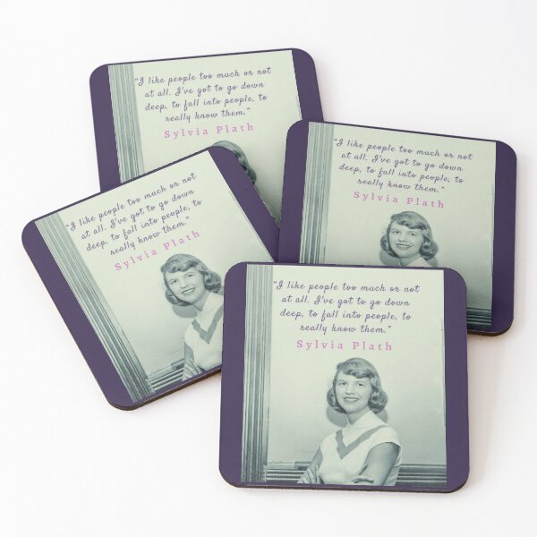 Item preview, Sylvia Plath portrait and quote:  I like people too much or not at all. designed and sold by artbleed.