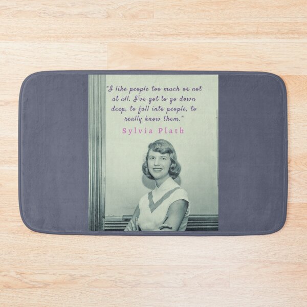 Item preview, Sylvia Plath portrait and quote:  I like people too much or not at all. designed and sold by artbleed.