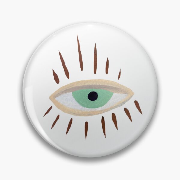 Item preview, Eye green mystic esoteric symbol watercolor sketch designed and sold by Yana Mustafina | Boho Soulful Designs.