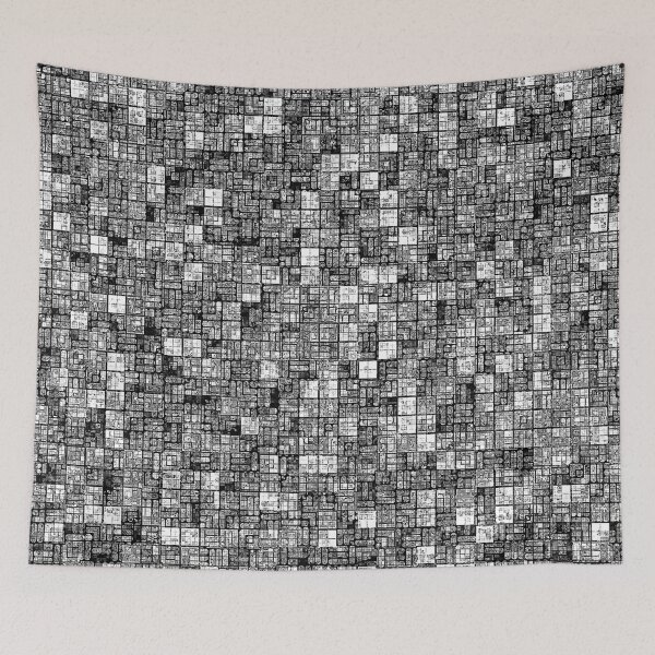 Item preview, Complex Tiny Check Pattern in Pen and Ink Black and White designed and sold by Trevor Hirst.