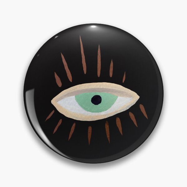 Item preview, Eye green mystic esoteric black watercolor sketch designed and sold by Yana Mustafina | Boho Soulful Designs.