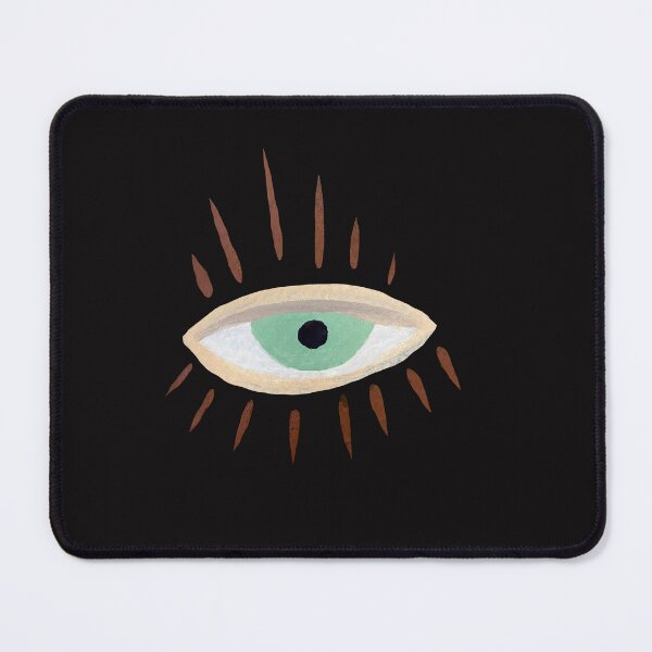 Item preview, Eye green mystic esoteric black watercolor sketch designed and sold by Yana Mustafina | Boho Soulful Designs.