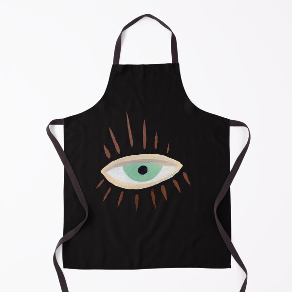 Item preview, Eye green mystic esoteric black watercolor sketch designed and sold by Yana Mustafina | Boho Soulful Designs.