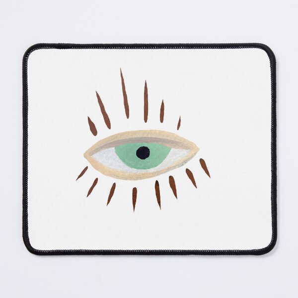 Item preview, Eye green mystic esoteric symbol watercolor sketch designed and sold by Yana Mustafina | Boho Soulful Designs.