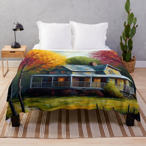 Item preview, Impressionist countryside house in nature #1 designed and sold by digitalartlb.