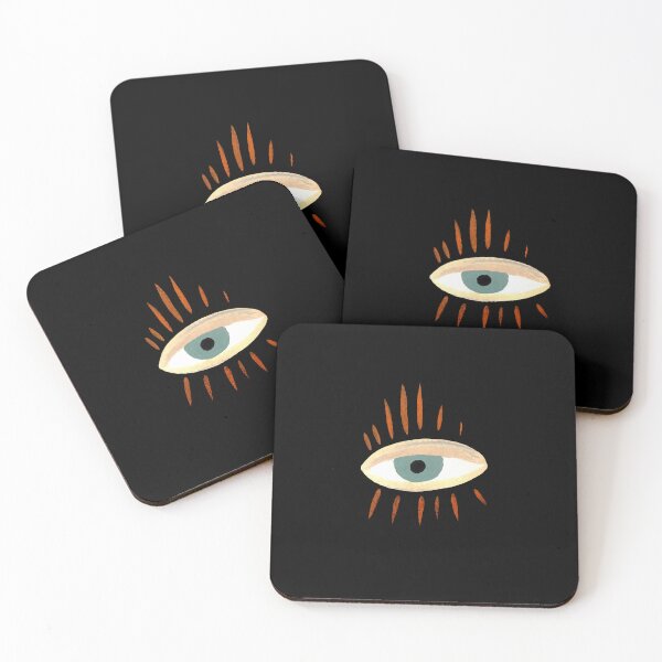 Item preview, Eye mystic esoteric symbol black watercolor sketch designed and sold by Yana Mustafina | Boho Soulful Designs.