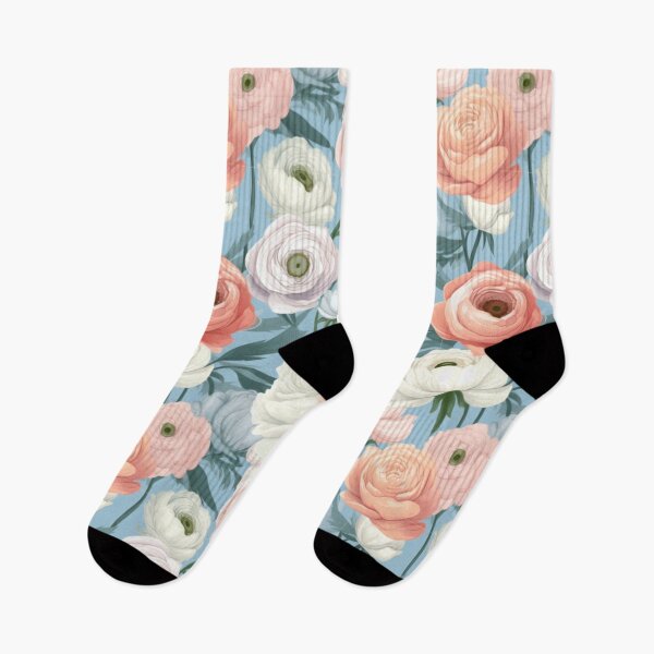 Item preview, Pastel ranunculus flowers designed and sold by Lillypot-Prints.
