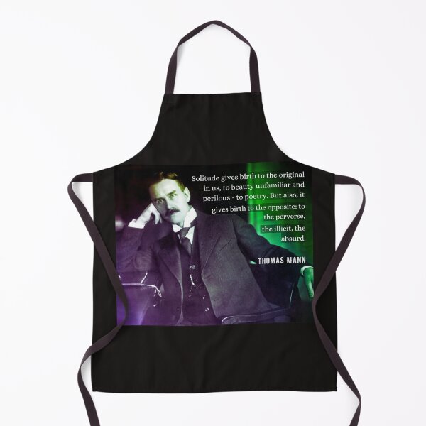 Item preview, Thomas Mann portrait and quote: Solitude gives birth to the original in us... designed and sold by artbleed.