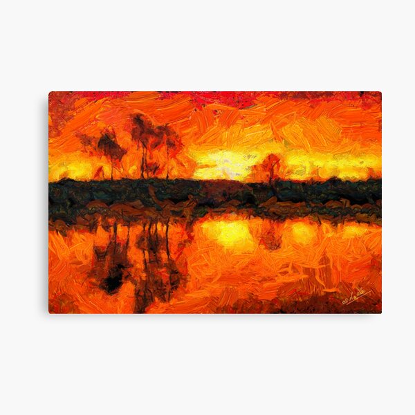Item preview, Red sunset on the coast Van Gogh Monet Cézanne designed and sold by Ariela-Alez.
