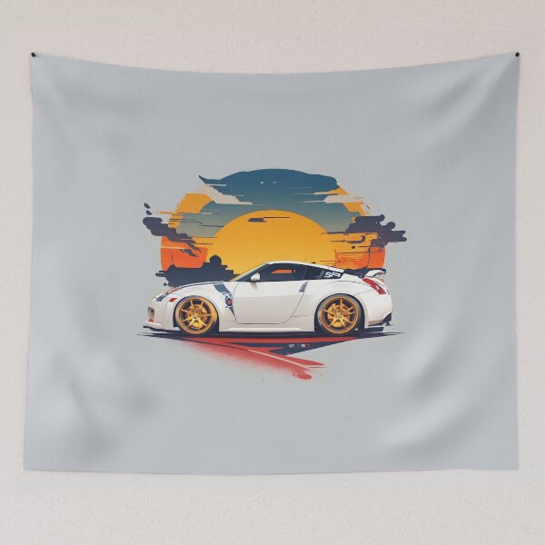 Aperçu de l'œuvre Ai Generated Retro JDM Nissan 350z créée et vendue par AiArtMerch.