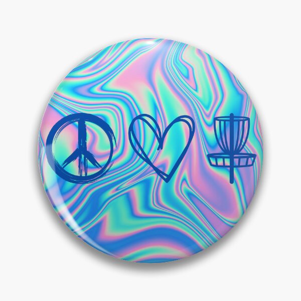 Artikelvorschau, Frieden, Liebe, Discgolf entworfen und verkauft von MapleTreeStudio.