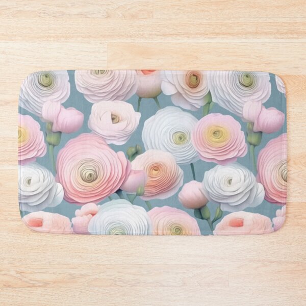 Item preview, Frilly pastel ranunculus flowers designed and sold by Lillypot-Prints.