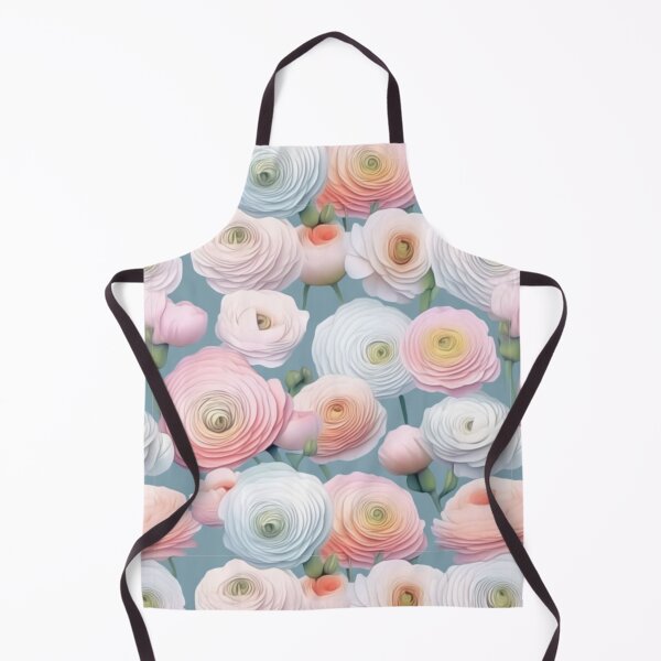 Item preview, Frilly pastel ranunculus flowers designed and sold by Lillypot-Prints.