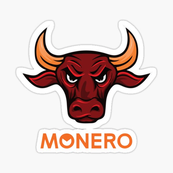 Monero Bull Cryptocurrency Sticker