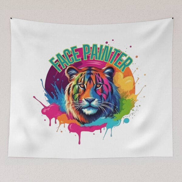 Item preview, Rainbow tiger face painter designed and sold by Artistic Cheezwiz.
