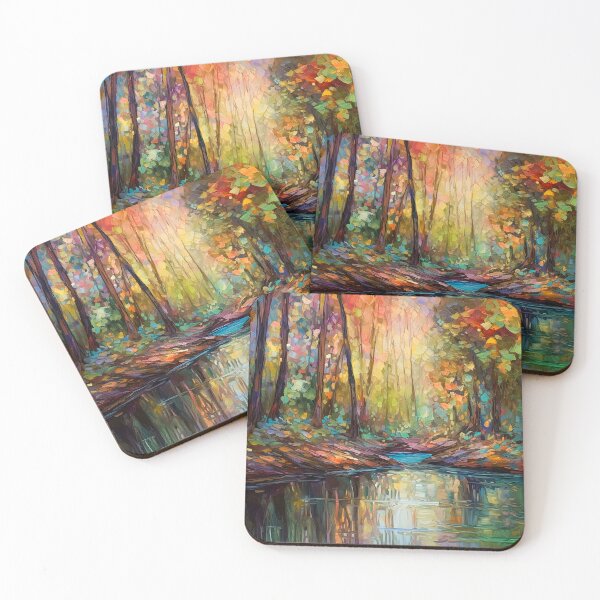 Item preview, Impressionistic Woods Painting designed and sold by Red Witch Art.