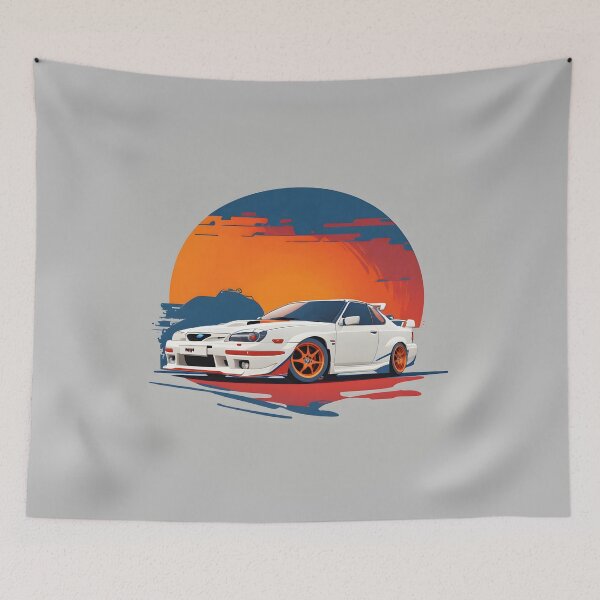 Aperçu de l'œuvre Ai Generated Retro JDM Subaru WRX STI créée et vendue par AiArtMerch.