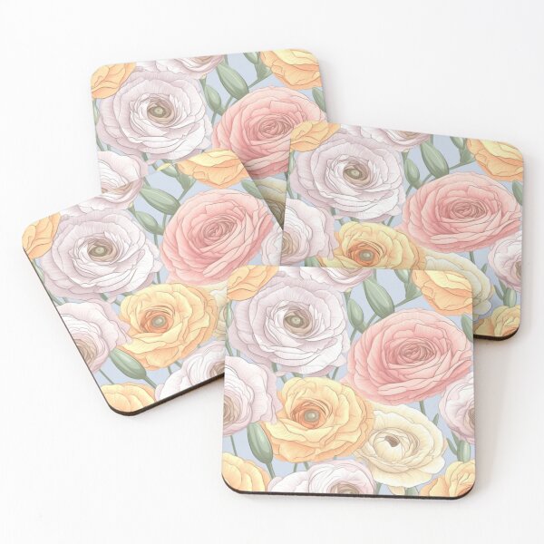 Item preview, Gracious ranunculus flowers designed and sold by Lillypot-Prints.