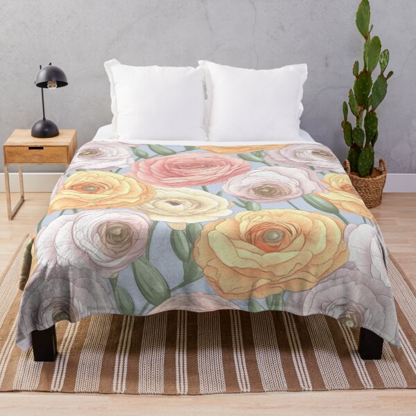 Item preview, Gracious ranunculus flowers designed and sold by Lillypot-Prints.