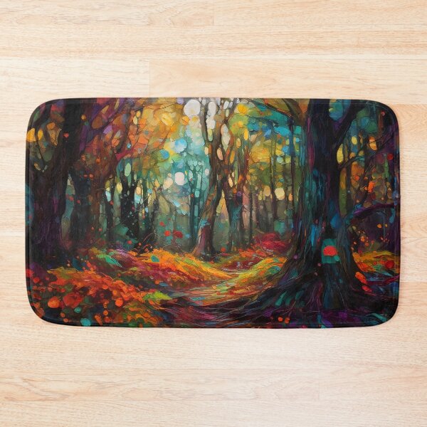 Item preview, Impressionistic woods painting 2 designed and sold by Red Witch Art.