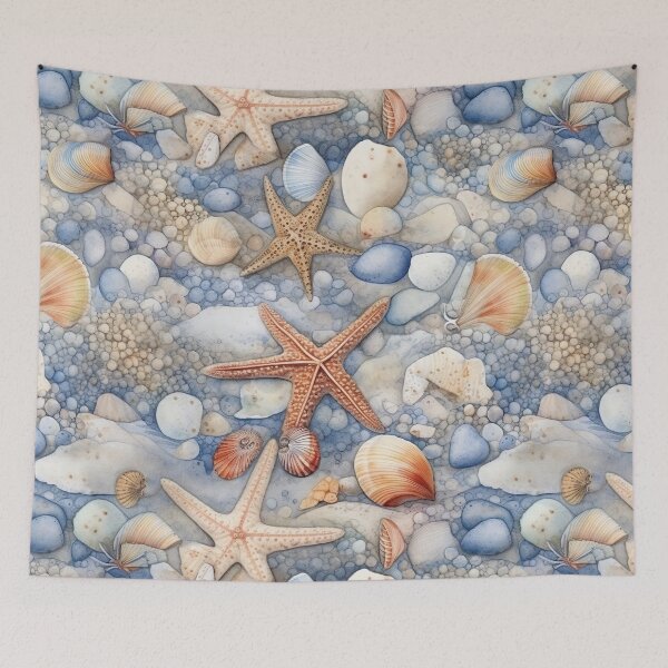 Item preview, Watercolour Beach Seamless Pattern designed and sold by PatternStudios.