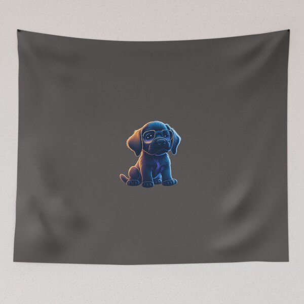 Item preview, Very Cute Labrador Dog with Eyeglasses designed and sold by ChibiArtline.