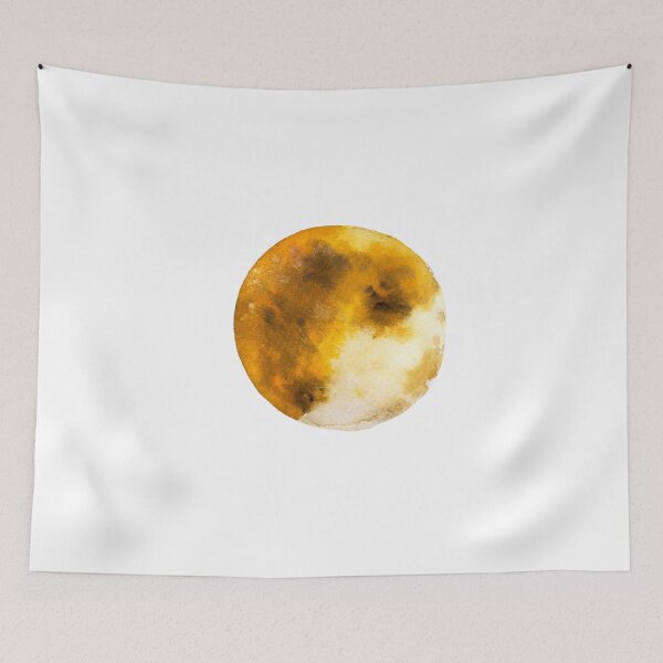 Item preview, Moon full mystic theme esoteric watercolor sketch designed and sold by Yana Mustafina | Boho Soulful Designs.