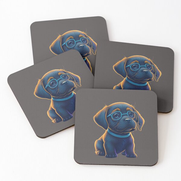 Item preview, Very Cute Labrador Dog with Eyeglasses designed and sold by ChibiArtline.