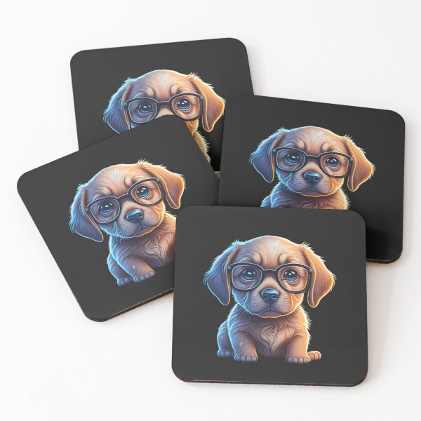 Item preview, Very Cute Labrador Dog with Eyeglasses designed and sold by ChibiArtline.