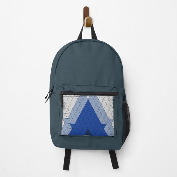 Item preview, Blue big grid geometric triangles decorative pattern  designed and sold by Donutlovers.