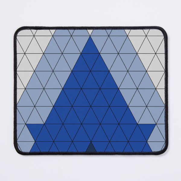 Item preview, Blue big grid geometric triangles decorative pattern designed and sold by Donutlovers.