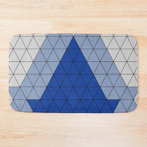 Item preview, Blue big grid geometric triangles decorative pattern  designed and sold by Donutlovers.