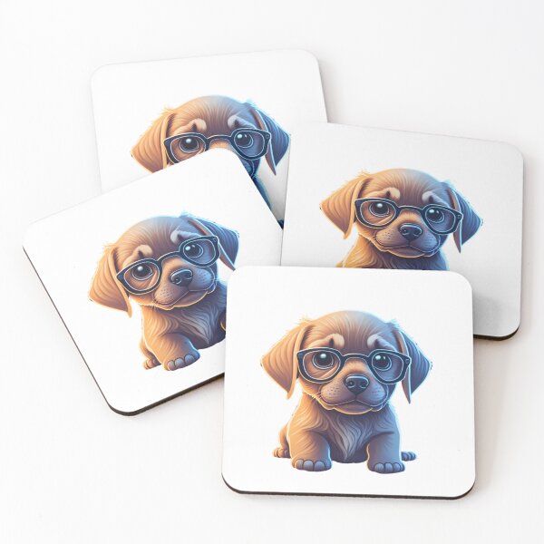 Item preview, Very Cute Labrador Dog with Eyeglasses designed and sold by ChibiArtline.