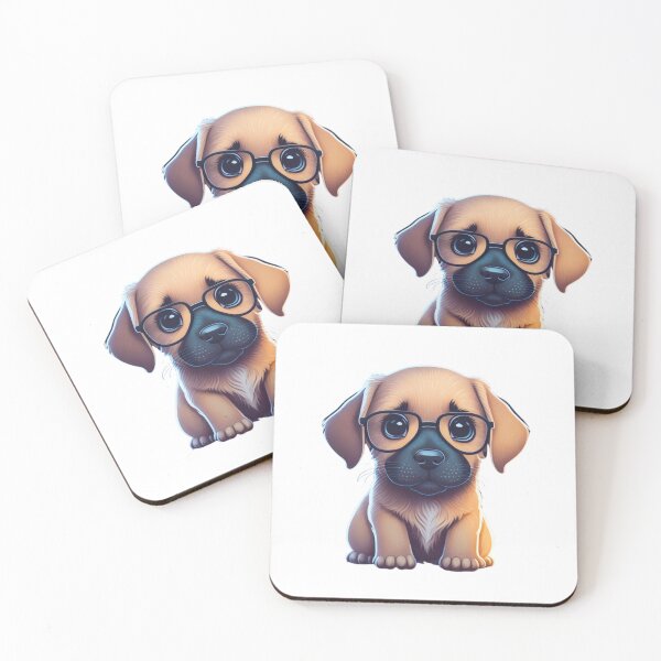 Item preview, Very Cute Labrador Dog with Eyeglasses designed and sold by ChibiArtline.
