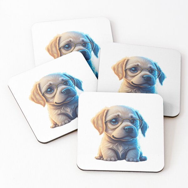 Item preview, Very Cute Labrador Dog with Eyeglasses designed and sold by ChibiArtline.